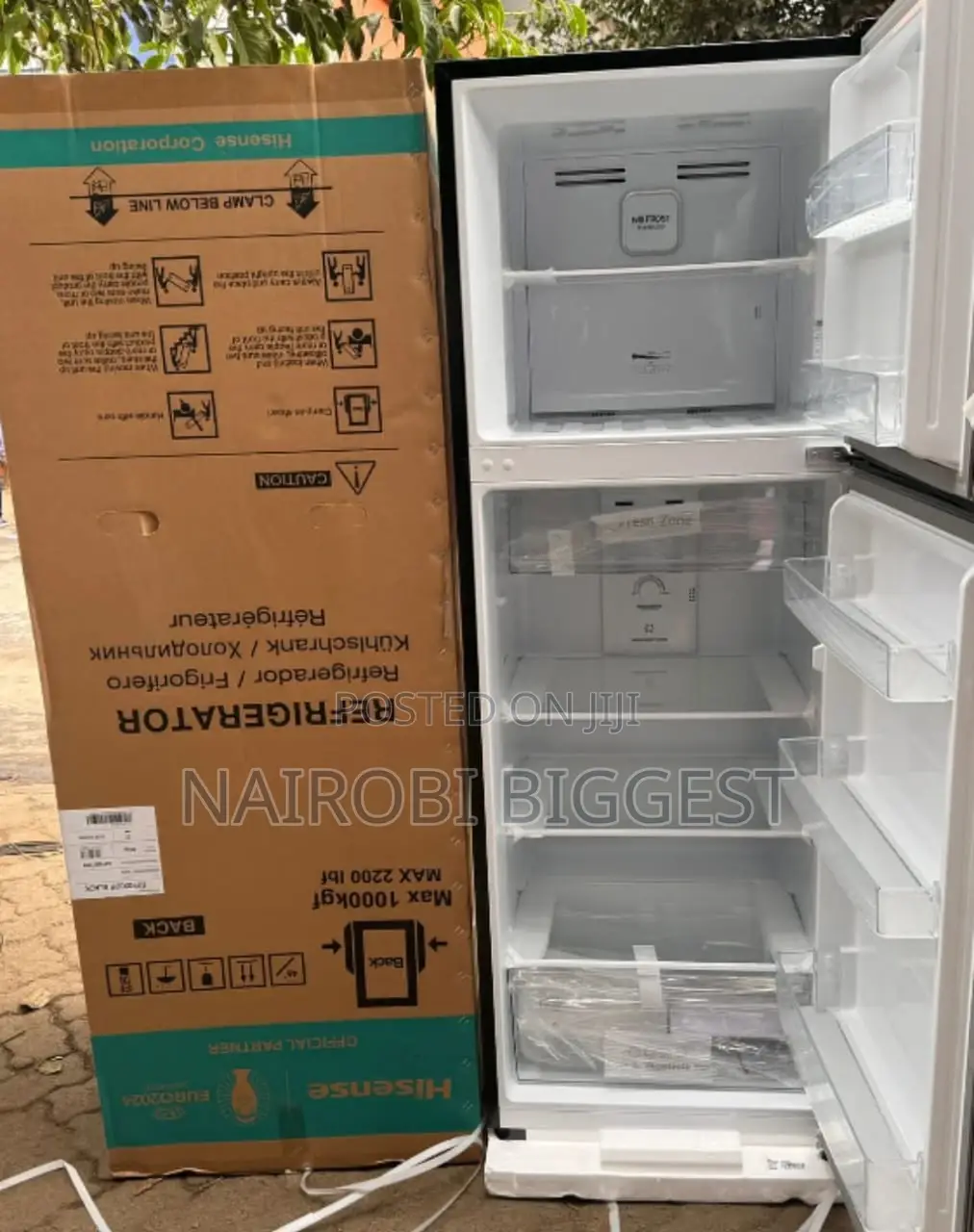 Hisense 320l Silver Double Door Fridge
