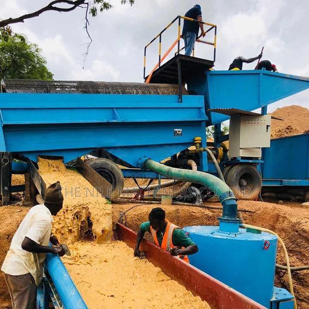 Mobile Alluvial Placer Gold Washing Plant Trommel Screen