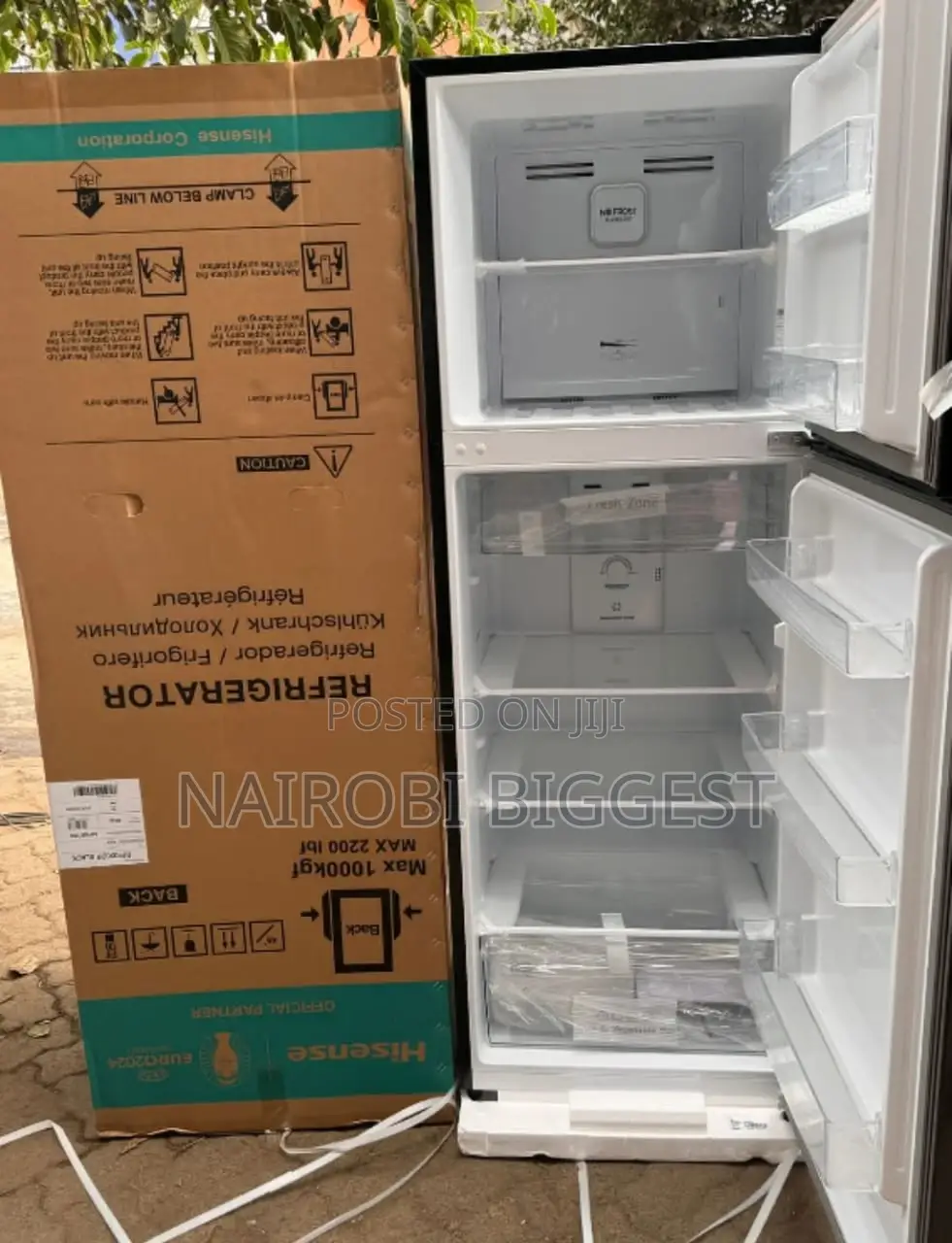 Hisense 320 Litres Silver Double Door Fridge