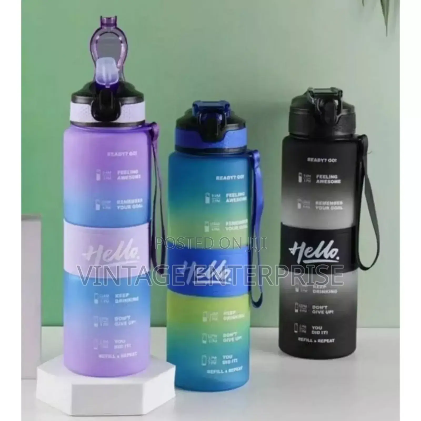 Leakproof BPA Free Drinking Water Bottle With Straw(1000ml)