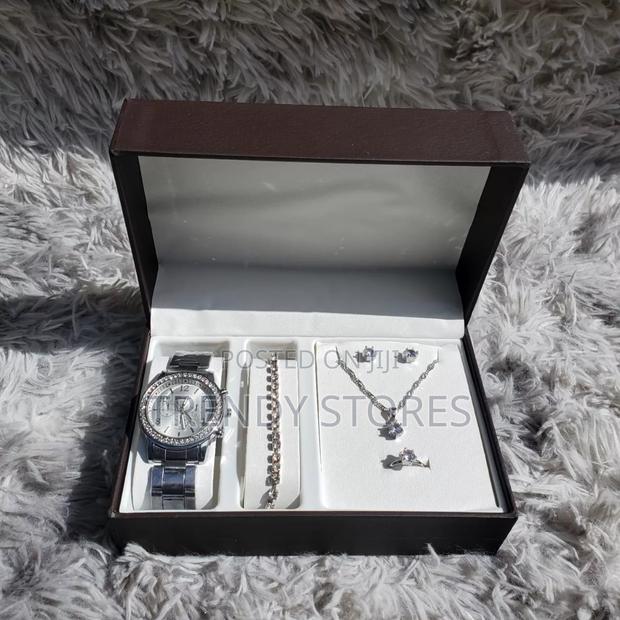 Silver Ladies Watch Gift Set - main view