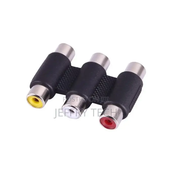 Female To Female AV 3 Audio Video Coupler Adapter