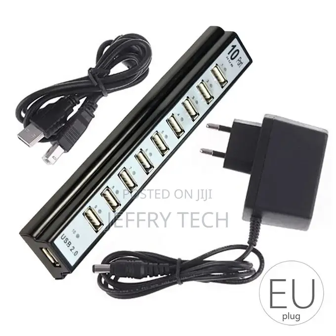 10 Ports USB Hub Multi USB Splitter EU/US Plug Multifunction