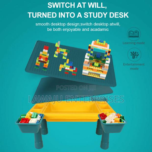 Multifunctional Lego Building Block Table With Chair - 63pcs - thumbnail 3