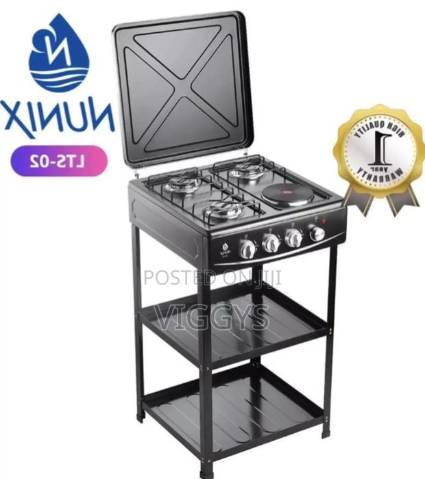 Standing Cooker With Shelves Nunix Full Gas Cooker.