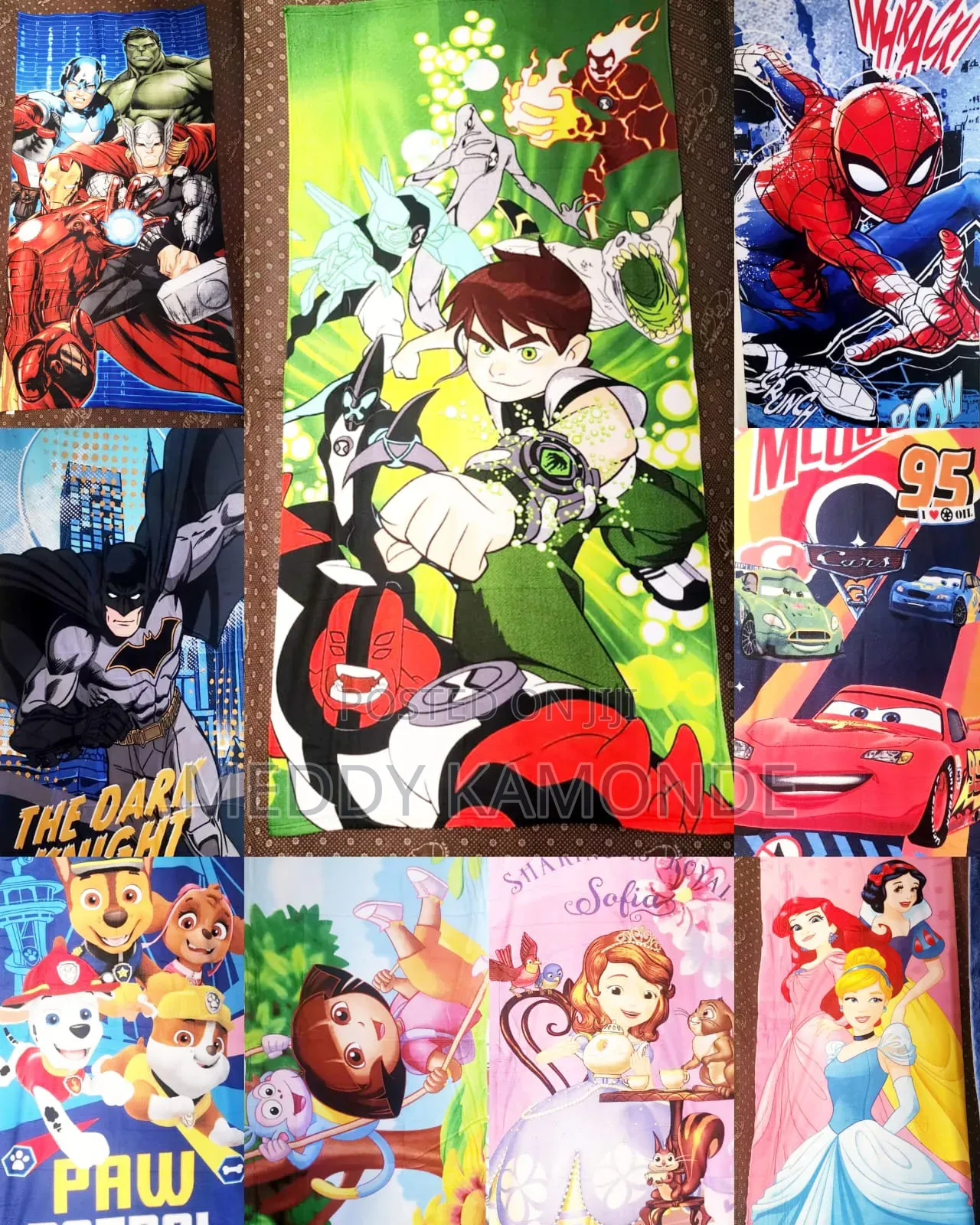 Cartoon Theme Kids Towel