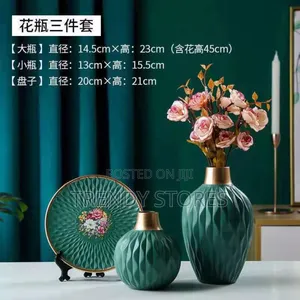 Turquoise 3pcs Ceramic Vase