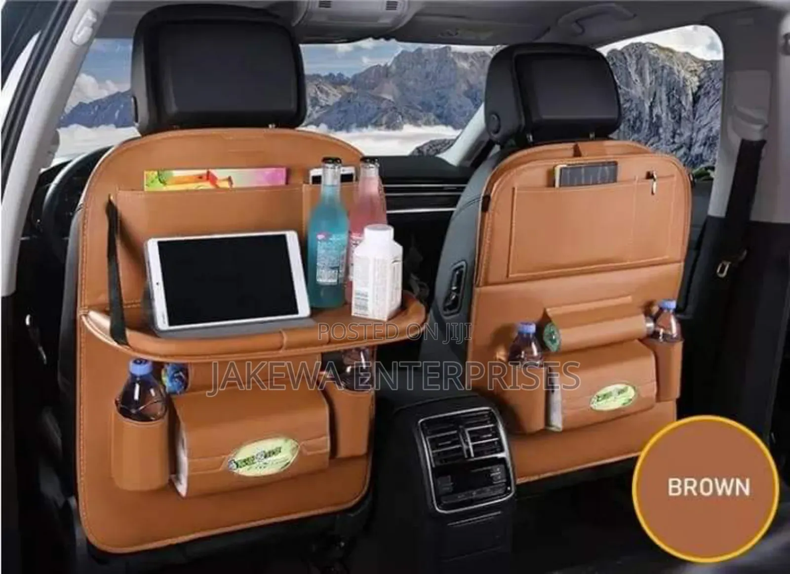Leather Back Seat Car Organizer