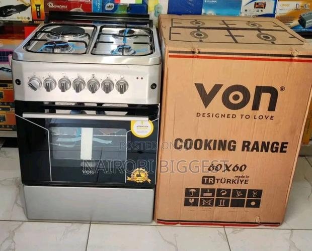 Von Hotpoint 50×60 Cooker 3gas+1 Electric With Electric Oven