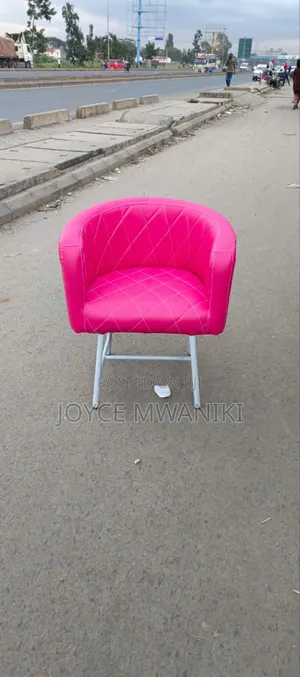 Styling Chair, Hot Pink and White 