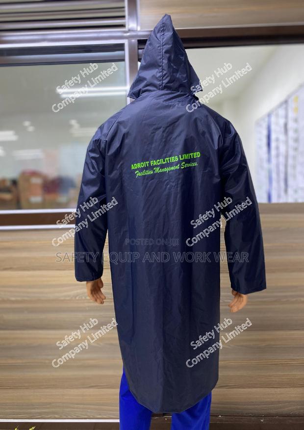 Navy Blue Waterproof Raincoat - main view