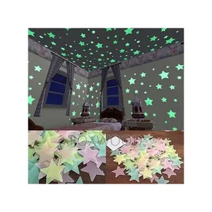 Glow in the Dark Stars Wall Stickers 3pkts