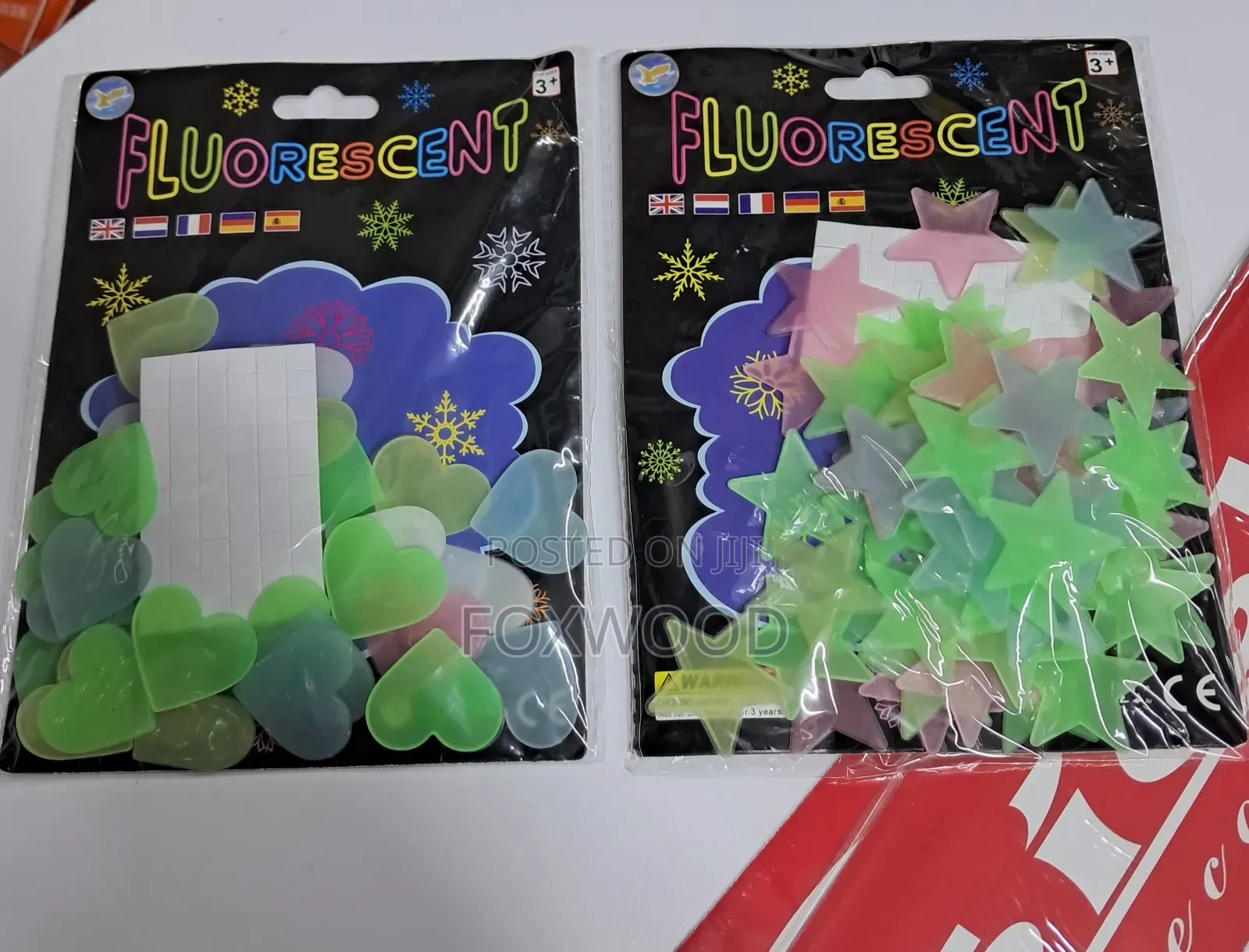 Glow in the Dark Stars Wall Stickers 3pkts