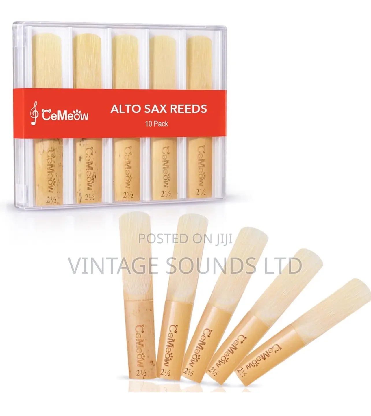 10 Pack Professional Alto Saxophone Reeds 2.5 Inch