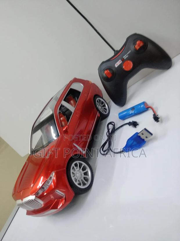 Metallic Red Rechargeable Remote Control Toy Car for Kids - thumbnail 3