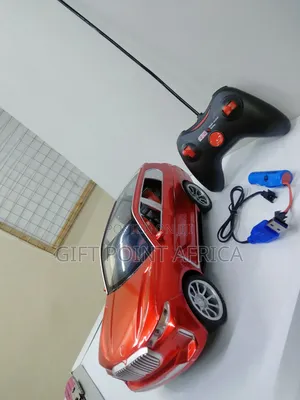 Metallic Red Rechargeable Remote Control Toy Car for Kids