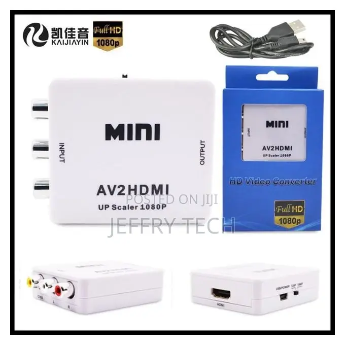 AV/HDMI RCA Composite Audio Video Signal Converter for TV/Mo