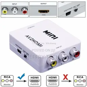 AV/HDMI RCA Composite Audio Video Signal Converter for TV/Mo