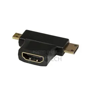Mini/Micro Hdmi Male to Hdmi Female Converter - Black
