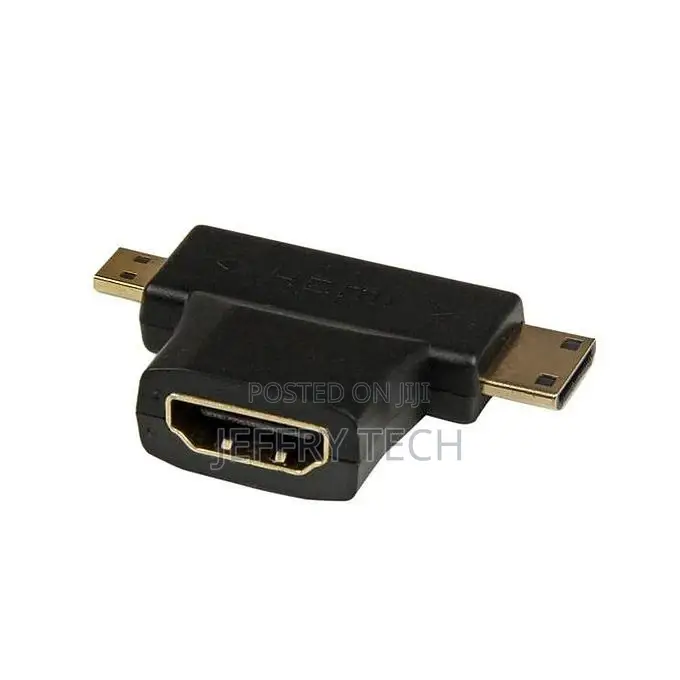 Mini/Micro Hdmi Male to Hdmi Female Converter - Black