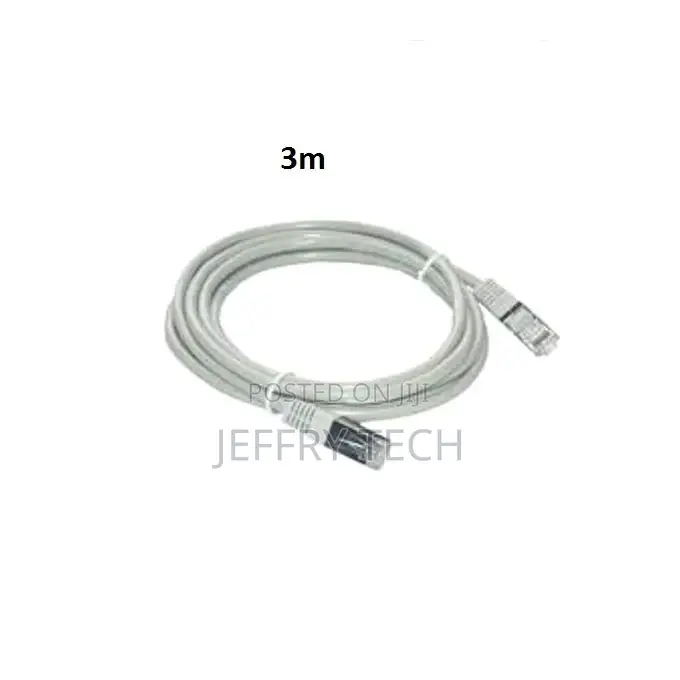 FTP Network Cable - 3m - Cat 6 - Shielded and Crimped - Grey