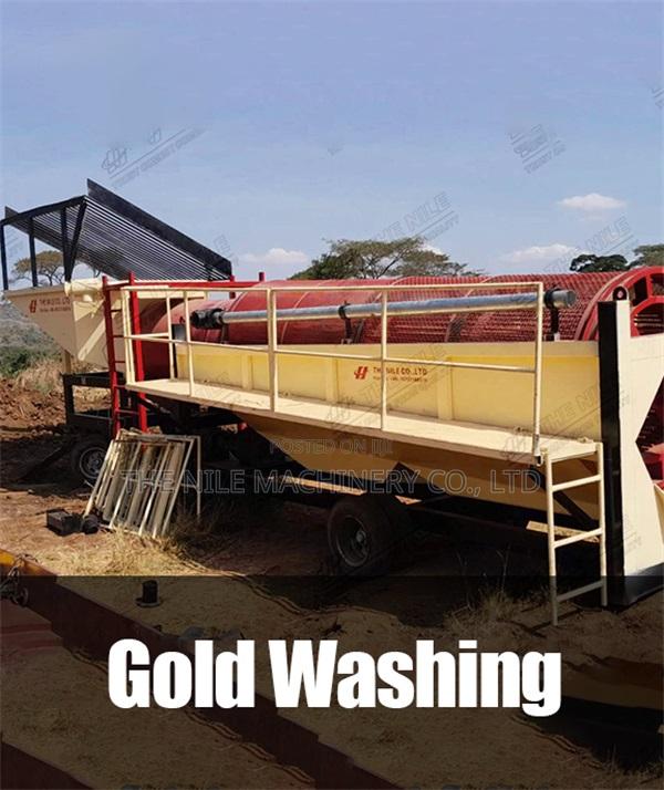 50TPH Placer Gold Trommel Screen Plant Washing Silica Sand