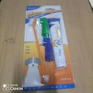 Dog Toothbrush Toothpaste Oral Dental Set - Beef Flavor