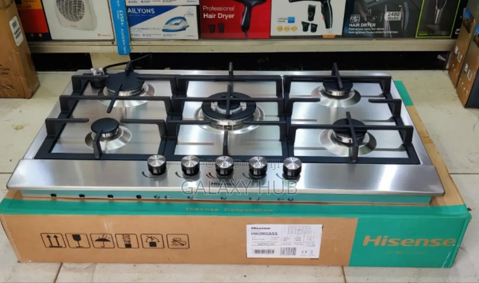Hisense Built-in Hob 5 Burner, 1wok Burner. 90cmx60cm