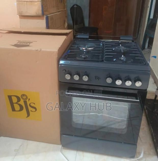 BJS 60 by 60 Black 3+1 Standing Cooker With Turbo Fan