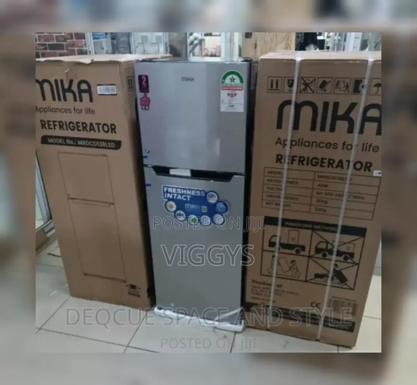 Mika 118 Litres Fridge Double Door Mika Fridge.