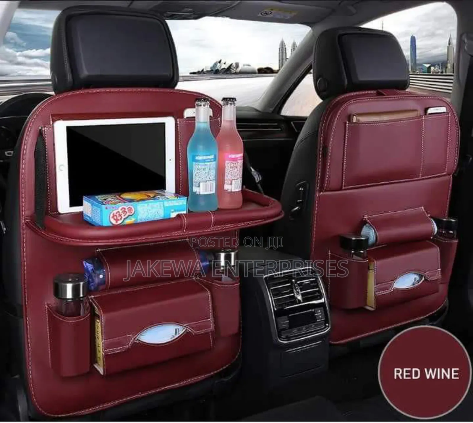 Leather Back Seat Car Organizer