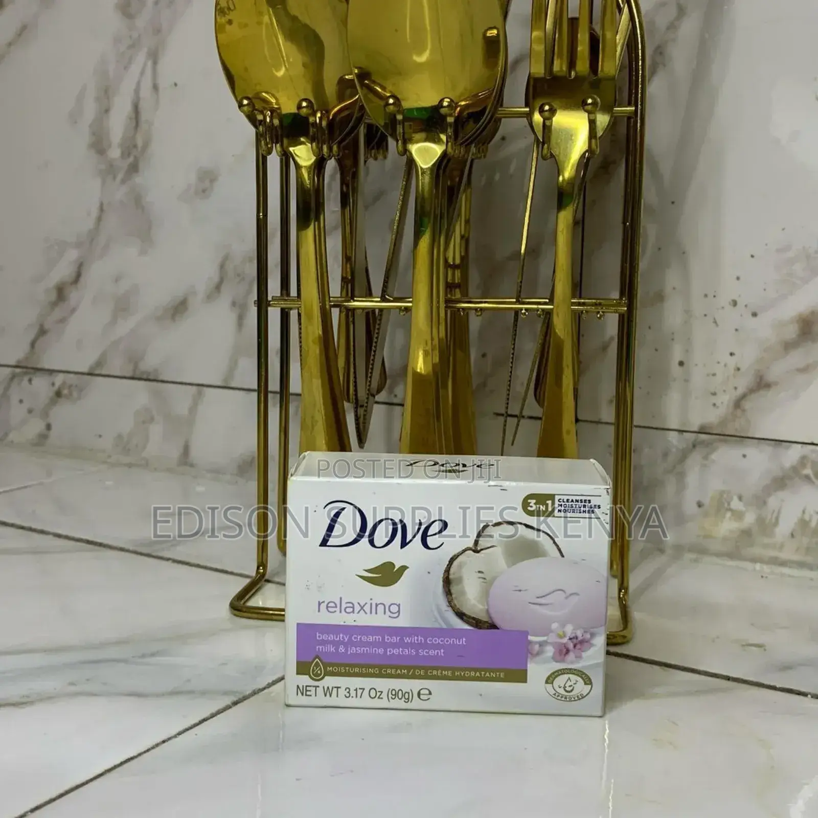 Dove Soap Coconut Milk and Jasmine Petals- Relaxing.