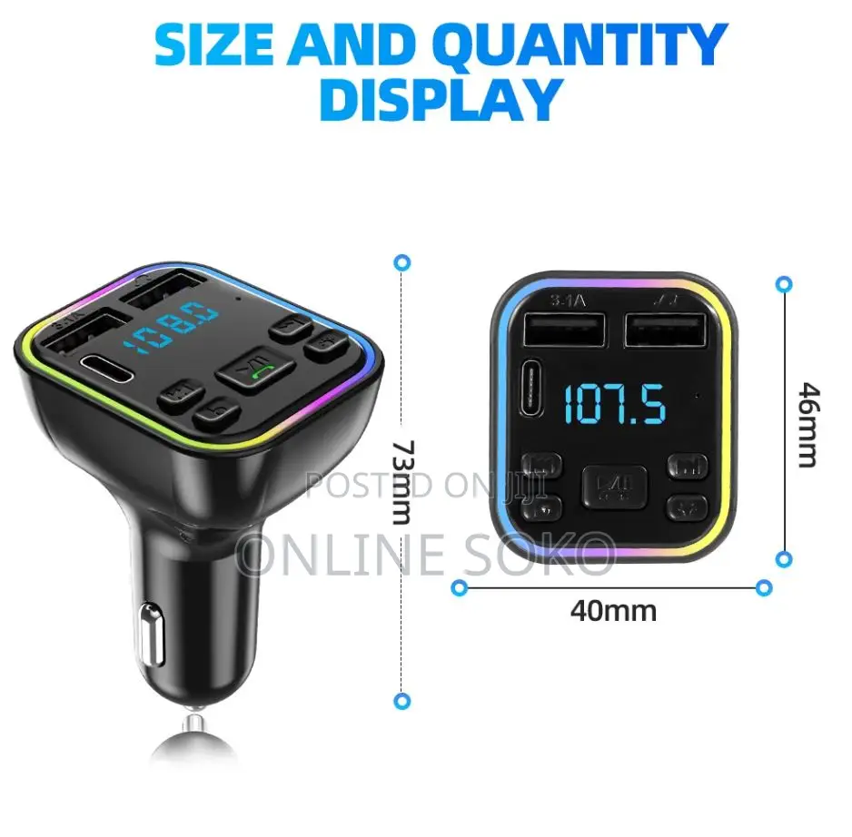 Multifunctional Car FM Player MP3 Bluetooth Modulator (G39)