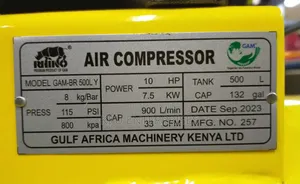 Air Compressor 500litres Rhino Brand
