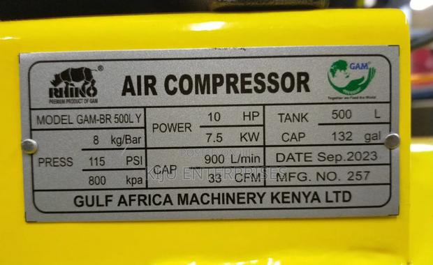 Air Compressor 500litres Rhino Brand - thumbnail 2