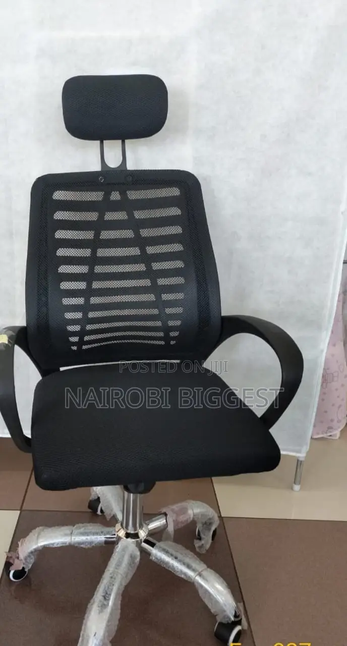 Secretarial Mesh Office Chair With Headrest