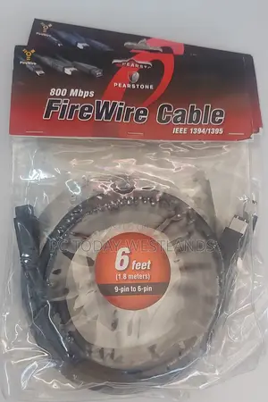 Pearstone Firewire 400 9-Pin to 6-Pin Cable - 6 Feet