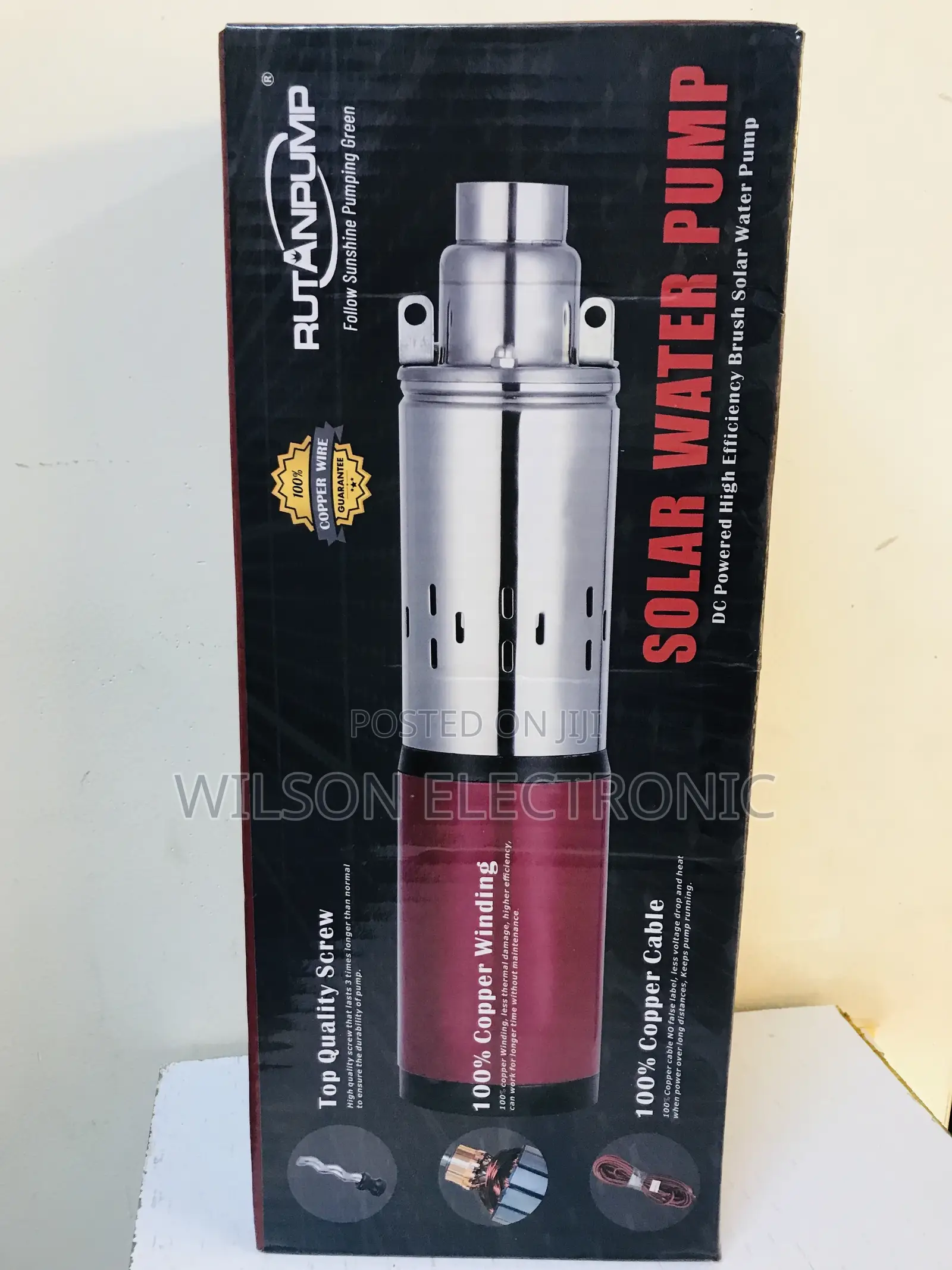 Submersible Solar Water Pump. Rutan Pump