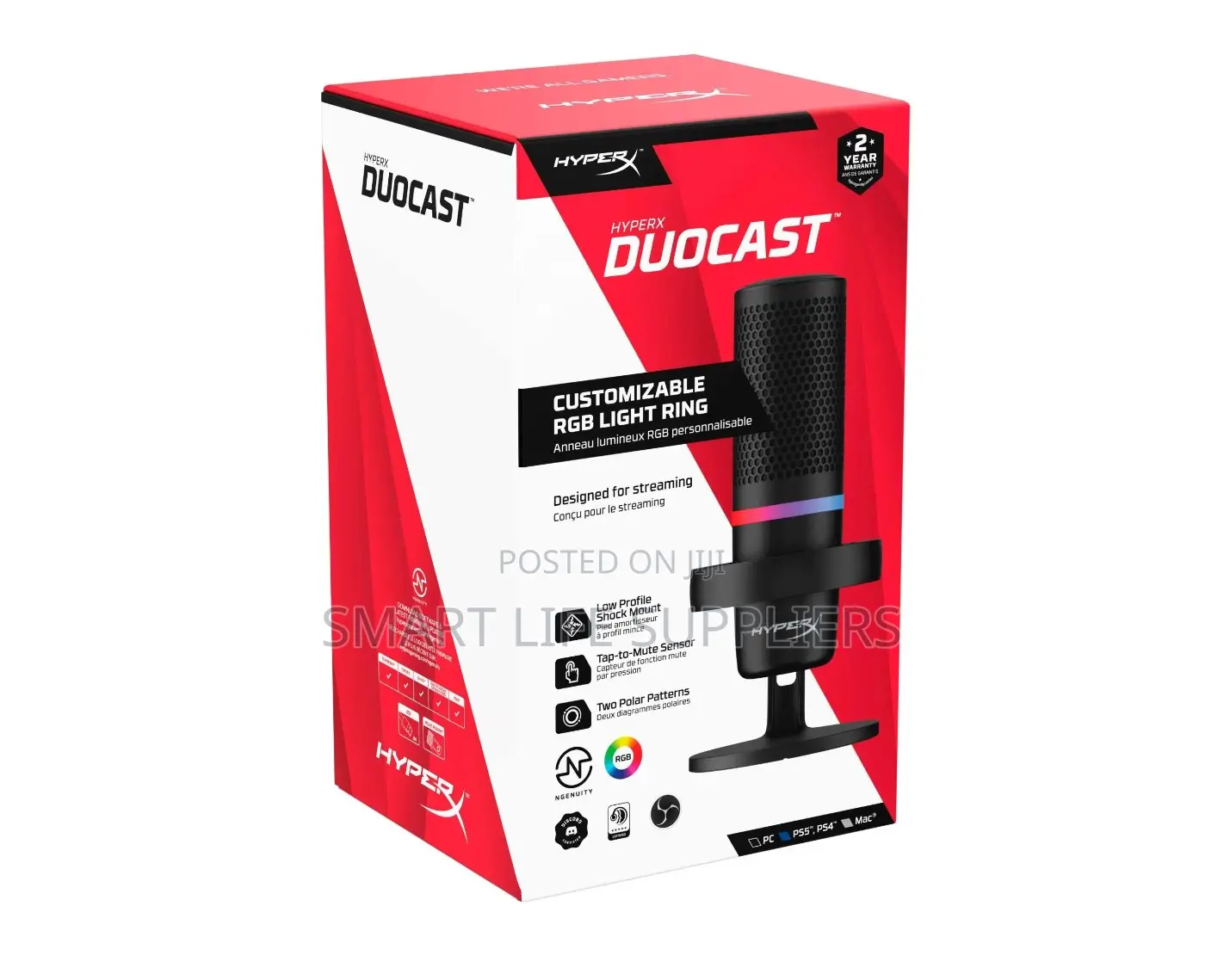 Hyperx Duocast RGB USB Condenser Microphone