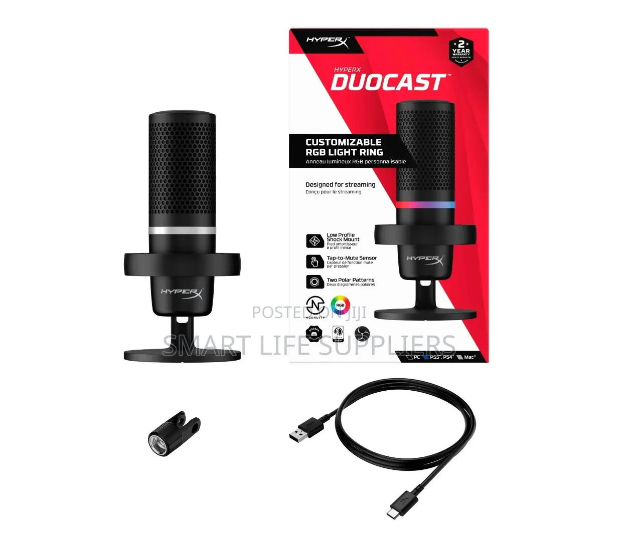 Hyperx Duocast RGB USB Condenser Microphone