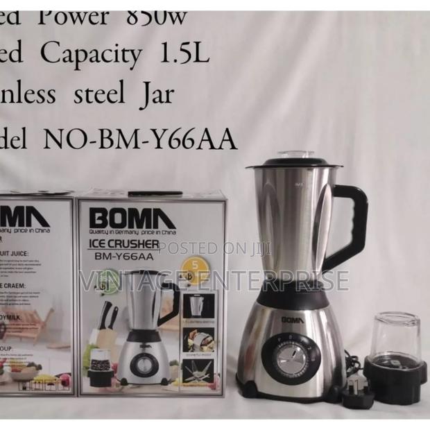 Boma 2 in 1 Electric Blender With Stainless Steel Jar 