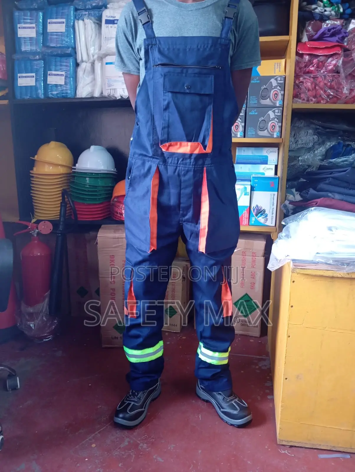 Suspender/Twill Cargo Reflective Overall