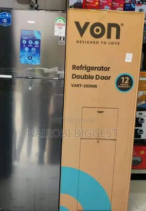 Von 168litres Double Door Defrost Refrigerator