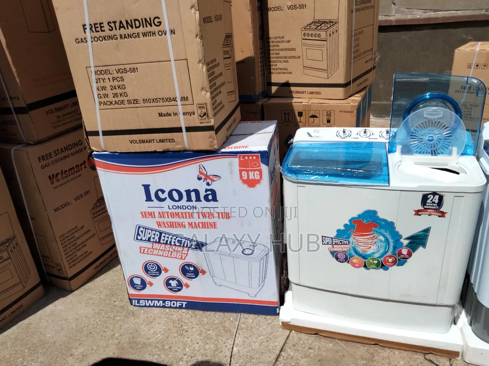 Icona 9kg Twin Tub Top Load Semi Automatic Washing Machines