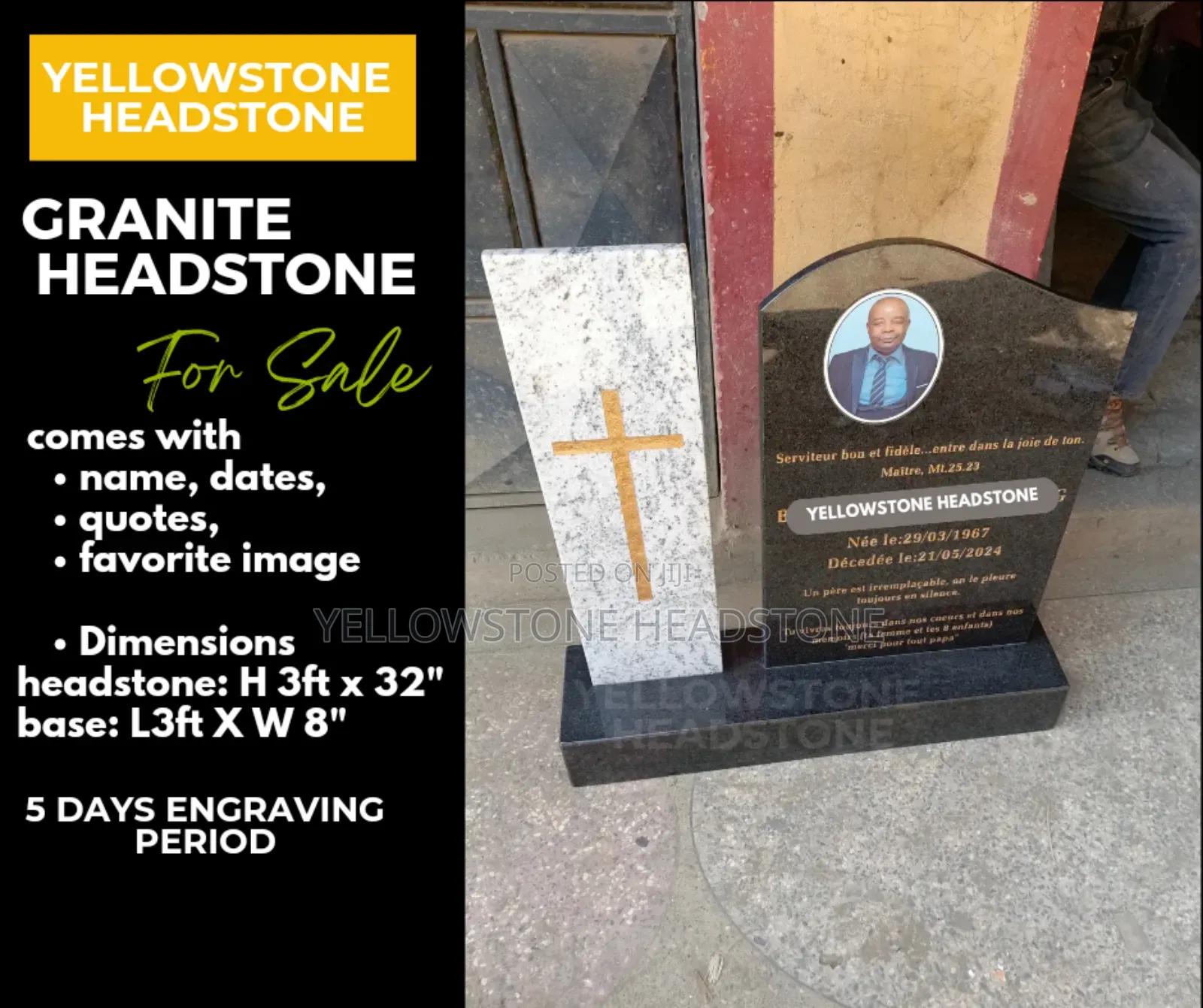 Granite Headstone Tombstone Tribute