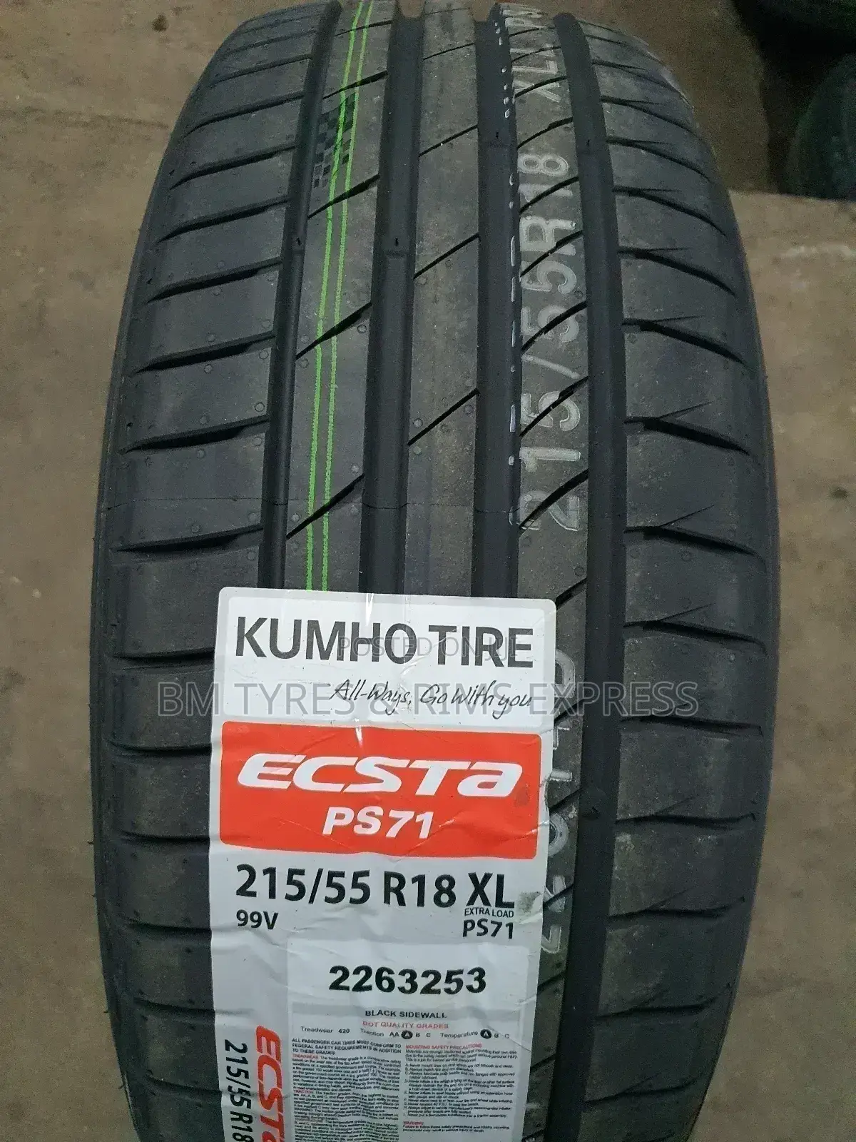 215 /55 R18 Khumo Tyres.