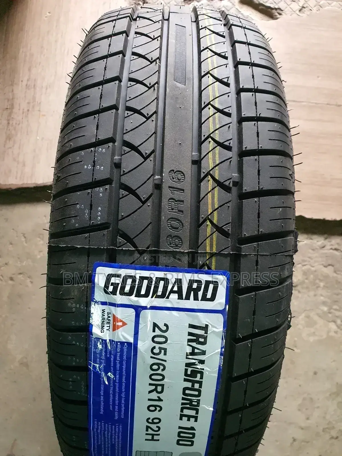 205 /60 R16 Goddard Tyres.