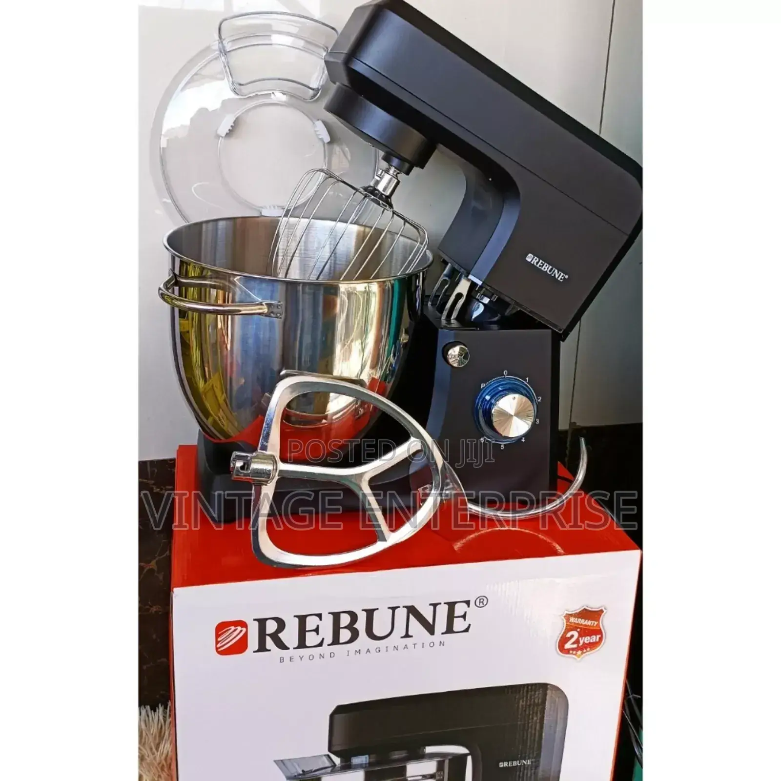 Rebune Stand Mixer (Black and White )- 10ltrs Capacity• √