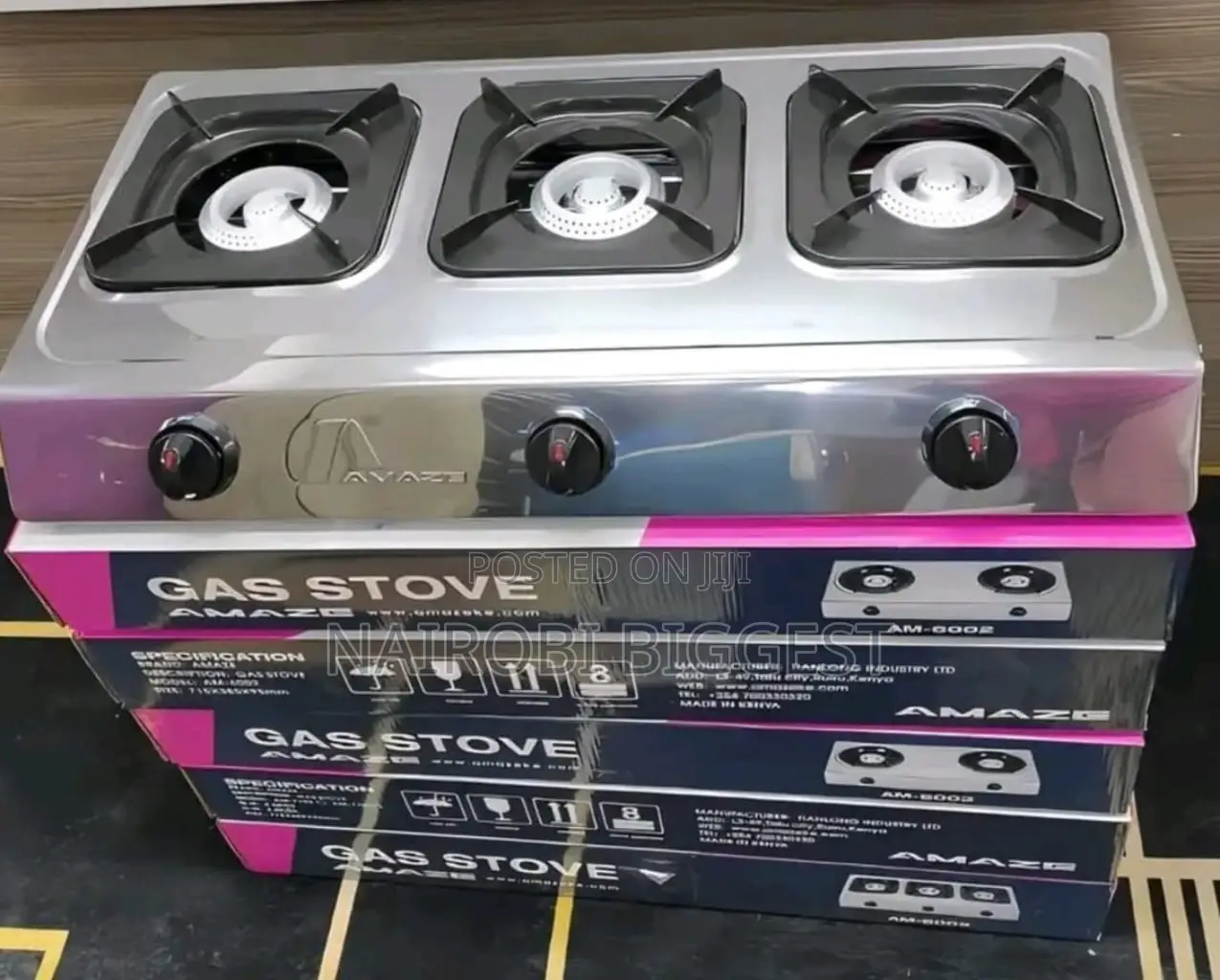 Amaze Stainless 3 Burner Cooker
