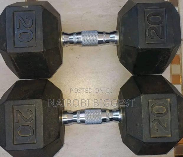 20kg Hexagonal Dumbbells Pair